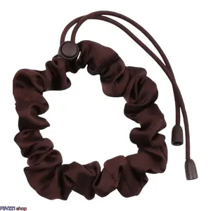 Drawstring Adjustable Ruched Hair Scrunchie - Tie, Custom Size Ponytail Holder for Thick Curly Hair Ideal for Thick Curly Hair, Workout, Daily Ponytail & Casual Hairstyling No Slip Soft Cloth Hair Band for All Hair Types Women Daily Use