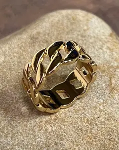 Gold Cuban Chain Link Ring