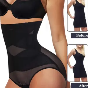 H   1pcs: Plus-Size Women’s Waist/Tummy-Control Pants (Black, Skin Tones). Soft, skin-friendly, 3D tailoring, sheer crisscross, stylish minimalist. For outdoor/home, all seasons.