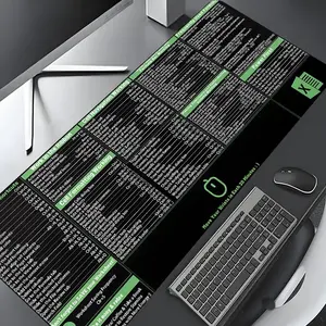 Excel Shortcuts Pattern Mouse Pad, Rectangle Gaming Mouse Pad, Non-slip Mousepad, Office Desk Keyboard Mouse Mat for Home Office Game Room Desk, Desk Accessories