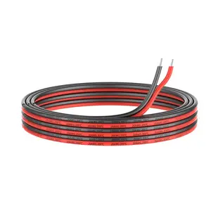 5 meter Red Black 2 Conductors Parallel Heavy Wire 8-10-12-14-16-18-20-22-24-26-28-30 Gauge Silicone Stranded Tinned Copper Electrical Wire 18 AWG Low Voltage Stranded Hookup Wire kit for Electric DIY/Automotive/Home/Power Wiring Kit