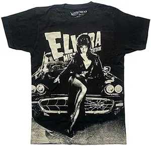 Kreepsville 666 Elvira Macabre Mobile Men's T-Shirt Oversize Print Tee 100% Cotton Jumbo Print Horror Fan Tee