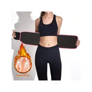 Contrast Binding Velcro Design Waist Trainer, Sporty Waist Support Belt for Men & Women, Sports Waist Belt for Home Gym Workout