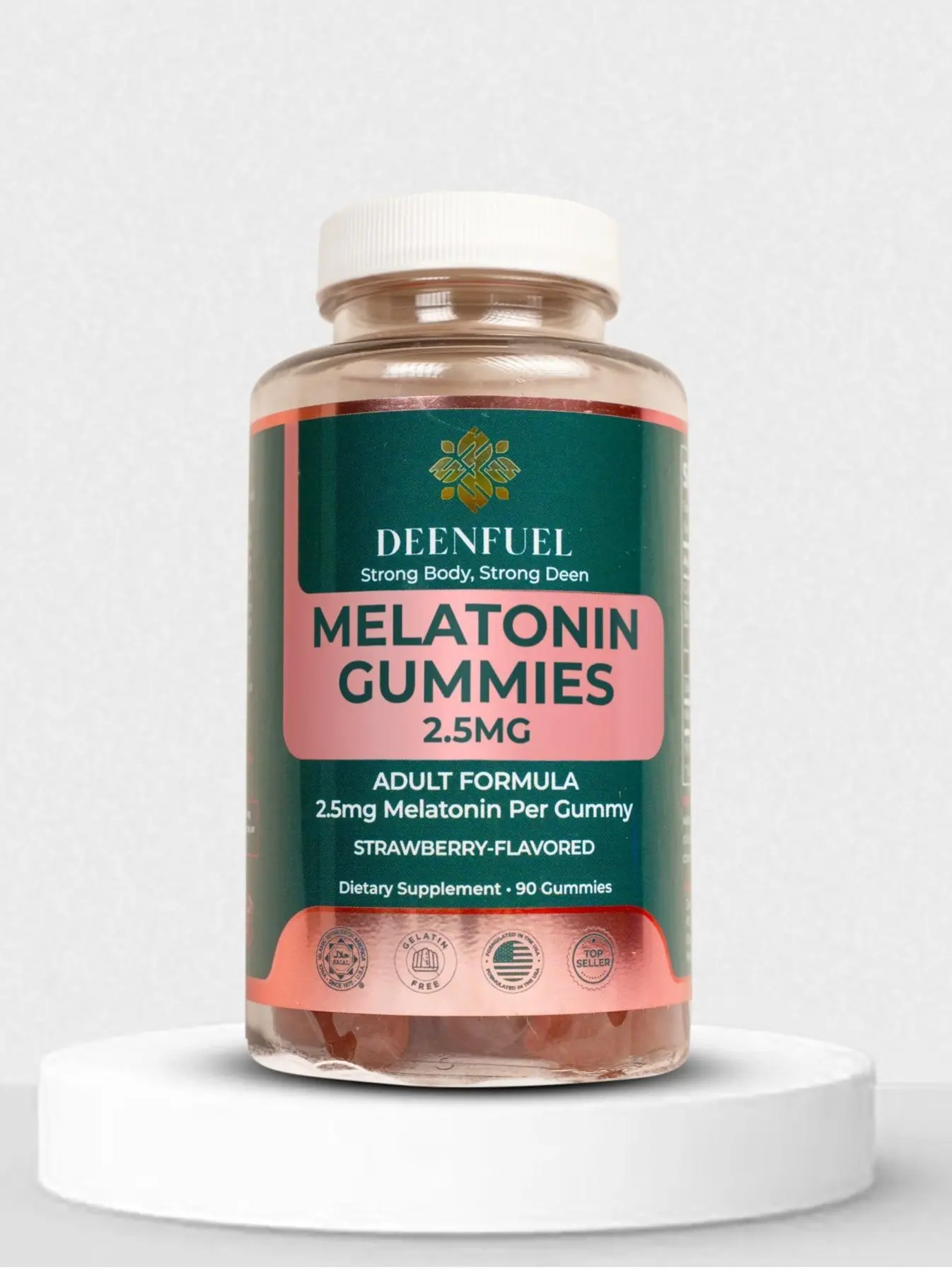 Melatonin Sleep Gummies - Halal Friendly Nighttime Gummies - Bedtime Support Supplement - Easy to Take Chewable