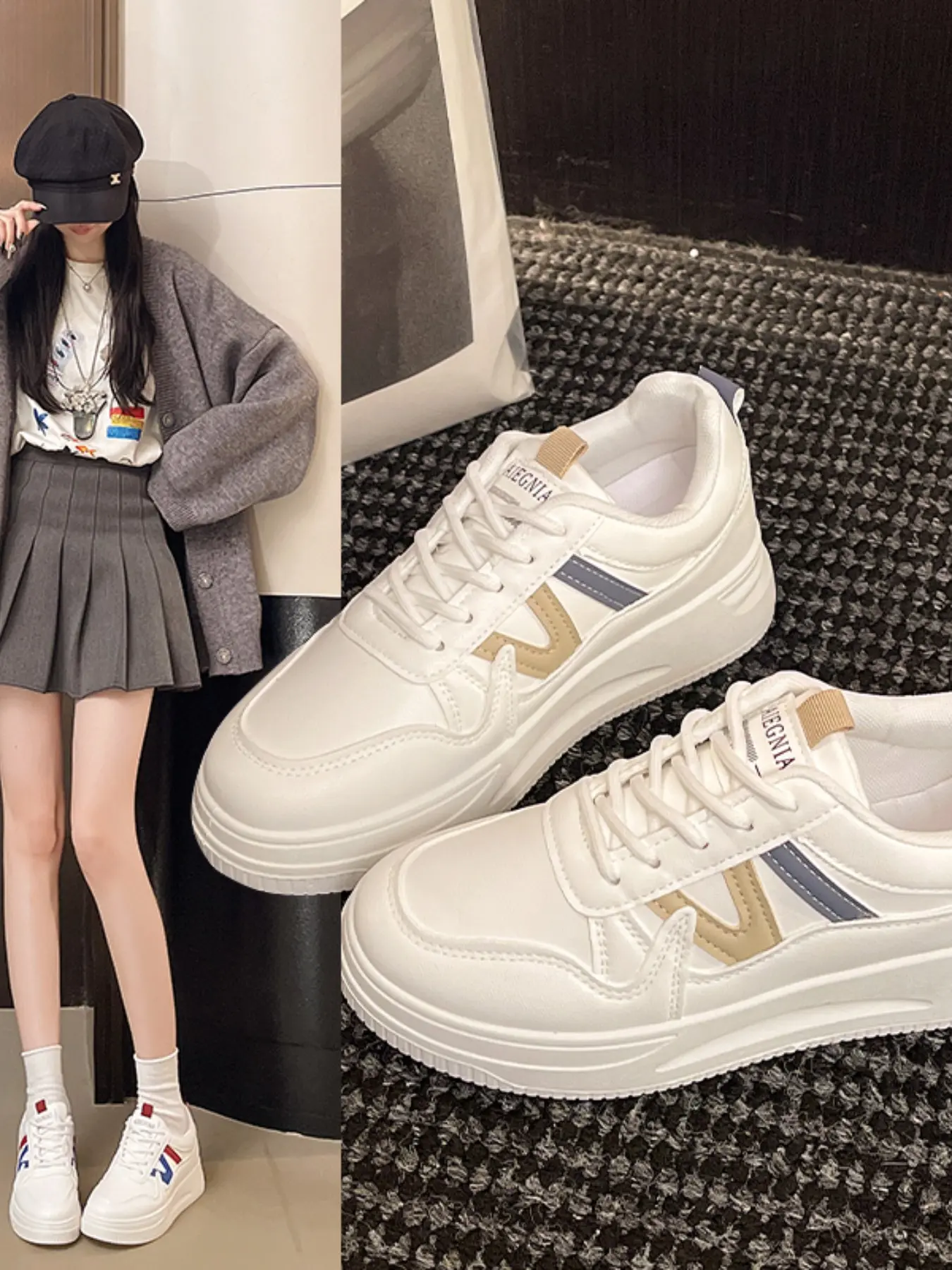Women's Casual Athletic Sport Shoes Walking Shoes Lightweight Skateboard Shoes Comfortable Versatile, Stylish Sneakers for Daily Wear & Outdoor Activities