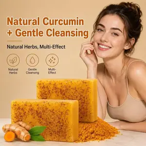 Turmeric  Soap,All-in-one for Face & Body, Deep pore cleansing removes impurities, nourishing moisturizing formula keeps skin soft, gentle daily skincare soap for men and women, ideal summer facial & body clea