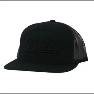 Blacked Out Daddy Hat - Stylish Black Mesh Back Cap for Men