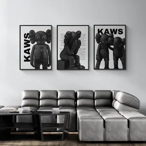 Set Of 3 Hypebeast Graffiti Art Print Set Pop Art Toys, Streetwear Decor Wall Art Poster HD Print Unframed Aesthetic Room Home House Modern Wall Decor Trendy Gift.