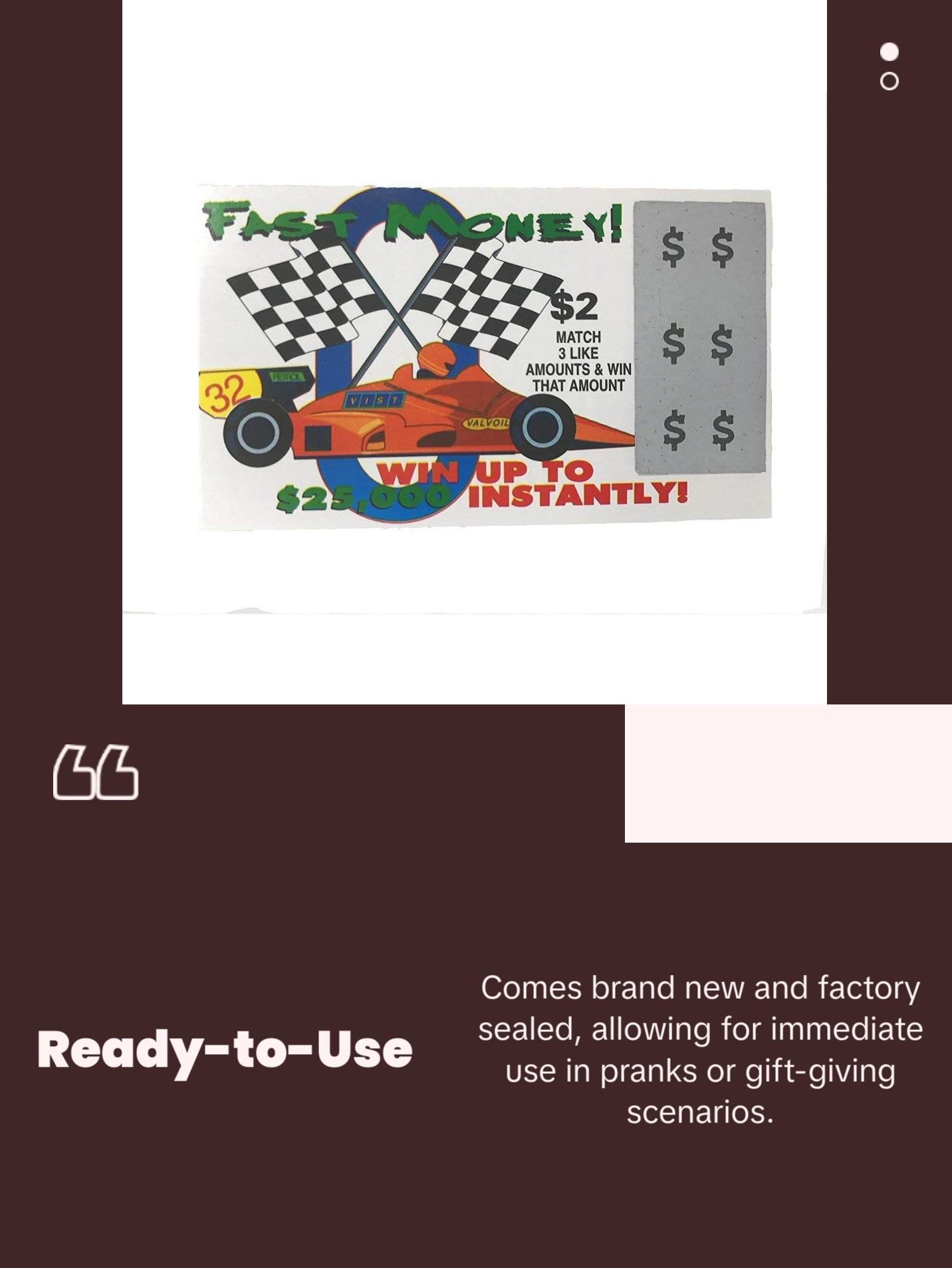 6-Pack Fake Winning Scratch-Off Lottery Tickets – The Ultimate Gag Prank! 💰😂