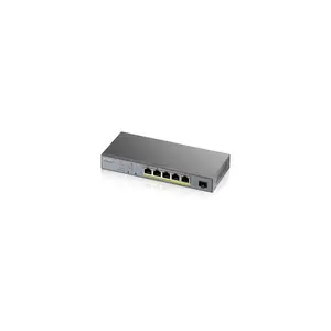 ZyXEL 5-port GbE Smart Managed PoE Switch with GbE Uplink - 5 Ports - Manageable - 2 Layer Supported - Modular - Twisted Pair, Optical Fiber - Wall Mountable - Lifetime Limited Warranty