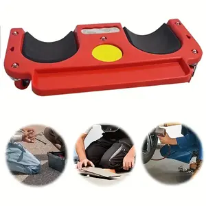 Rolling Knee Creeper/Pads ABS High-Impact Frame, 5 Swivel Castors, Tool Tray Holder
