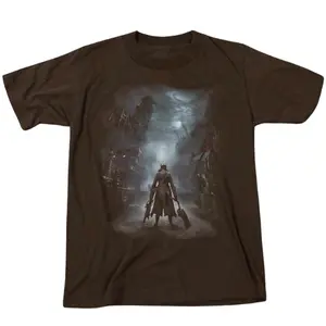 Y2k Bloodborne Hunter At Yharnam T-shirt Vintage Graphic Tee- Unisex Menswear & Womenswear - Streetwear Tops - Casual Cotton Crewneck Shortsleeve Tshirt
