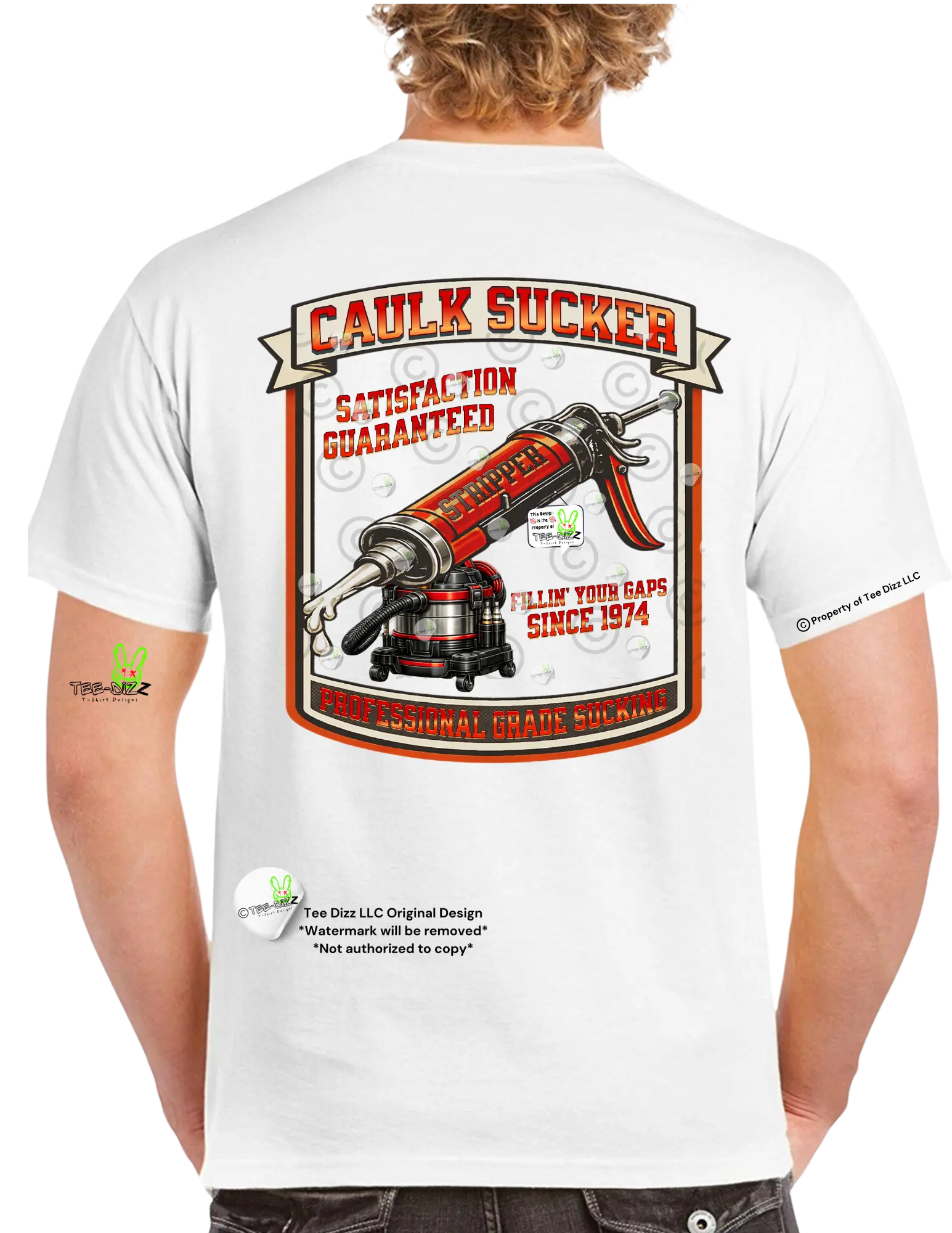 Caulk Sucker - Men's Funny Graphic T-shirt