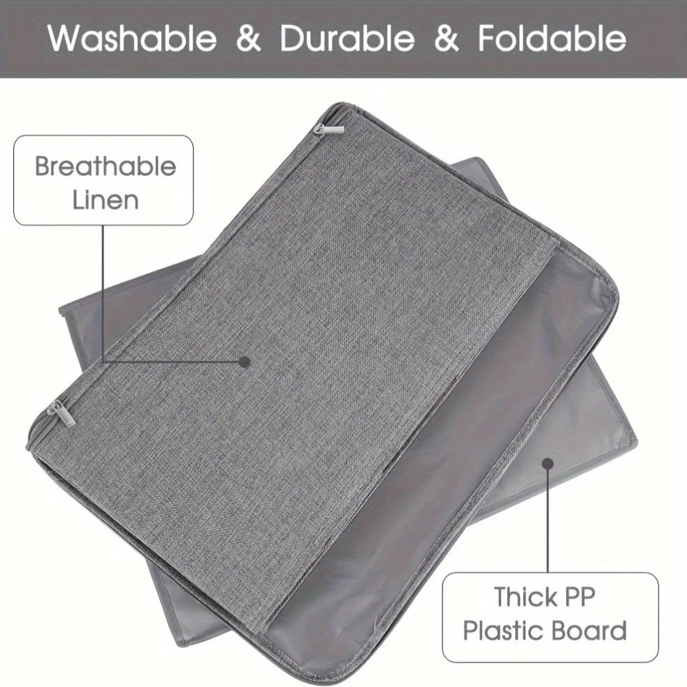 4-pack, extra-large foldable cation storage boxes, waterproof storage, sheet organizer, foldable storage and organizing boxes, suitable for wardrobes, bedrooms, kitchens, books, multifunctional storage and organizing boxes