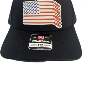 American Flag Hockey Trucker Hat