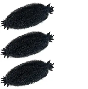 3 Packs Marley Twist Braiding Hair, 12 Inch Pre-Separated Springy Afro Twist Hair Kinky Twist Crochet Hair Braids for Distressed Soft Locs Spring Twist Hair for Women (12 Inch (Pack of 3), 1B)