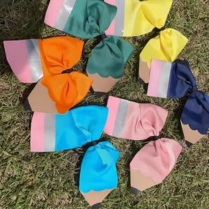 Pencil Bows, Pencil Hair Bow, Back to school hair bow