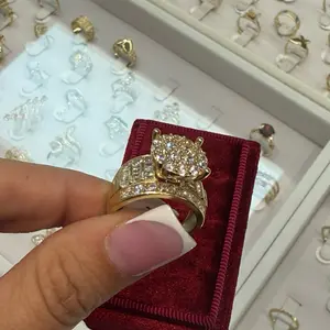 14k Anillo Panal De Miel De Oro