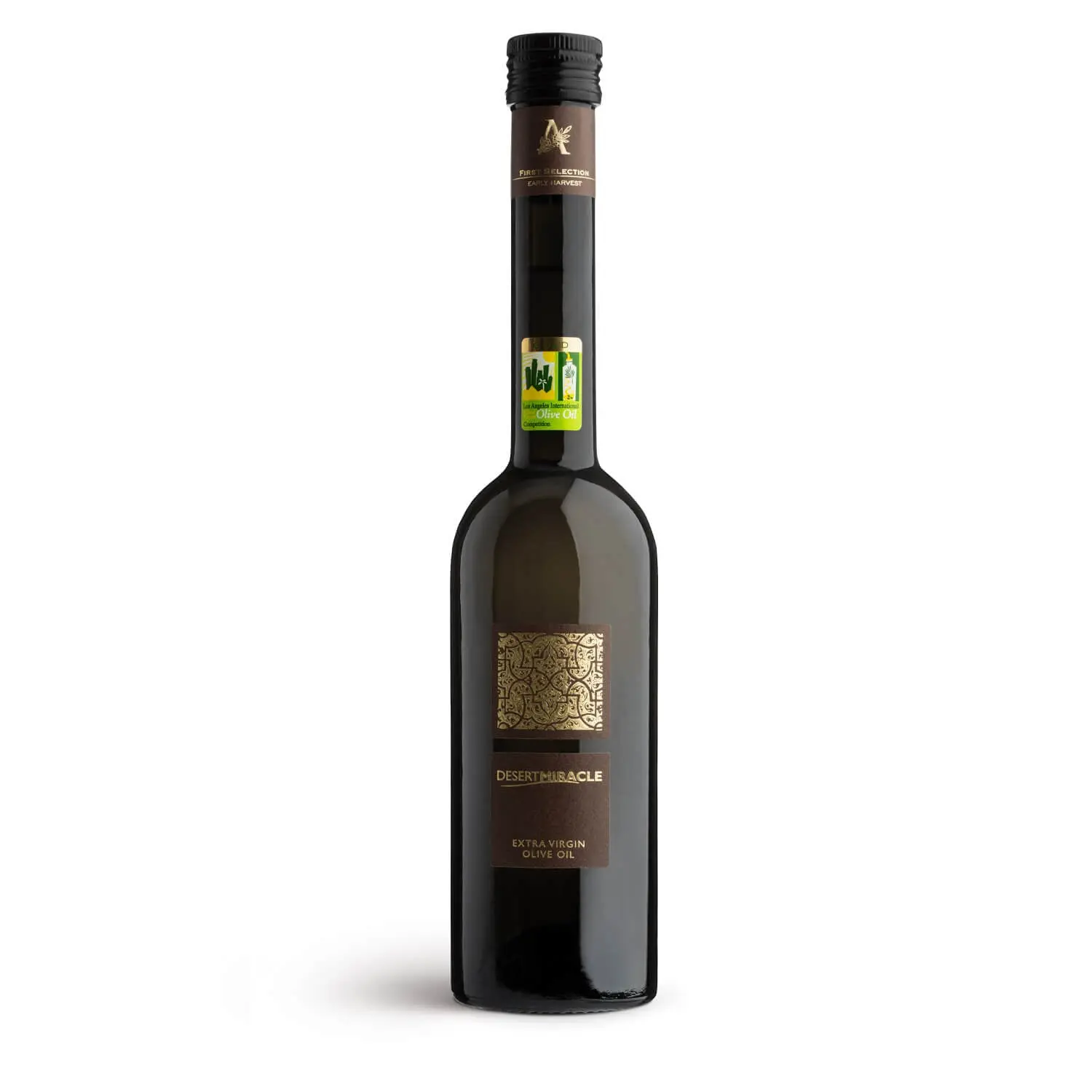 DESERT MIRACLE Organic Extra Virgin Olive Oil Elegant Glass bottle of 16,9 OZ (500 ML) - Moroccan and Polyphenol Rich - Carbon Neutral - Low Acidity