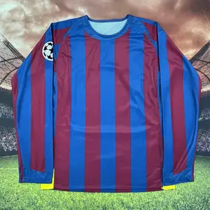 No.10 Ronaldinho 2005 2006 Home No.30 Messi Retro Long Sleeves Short Sleeves soccer jerseys