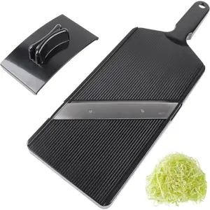 Smart Ultra-Thin Julienne Cabbage Slicer 0.04 inch Professional Thin Sauerkraut Coleslaw Cutter Japanese Stainless Steel Blade for Food Fruit Slicing Shredding
