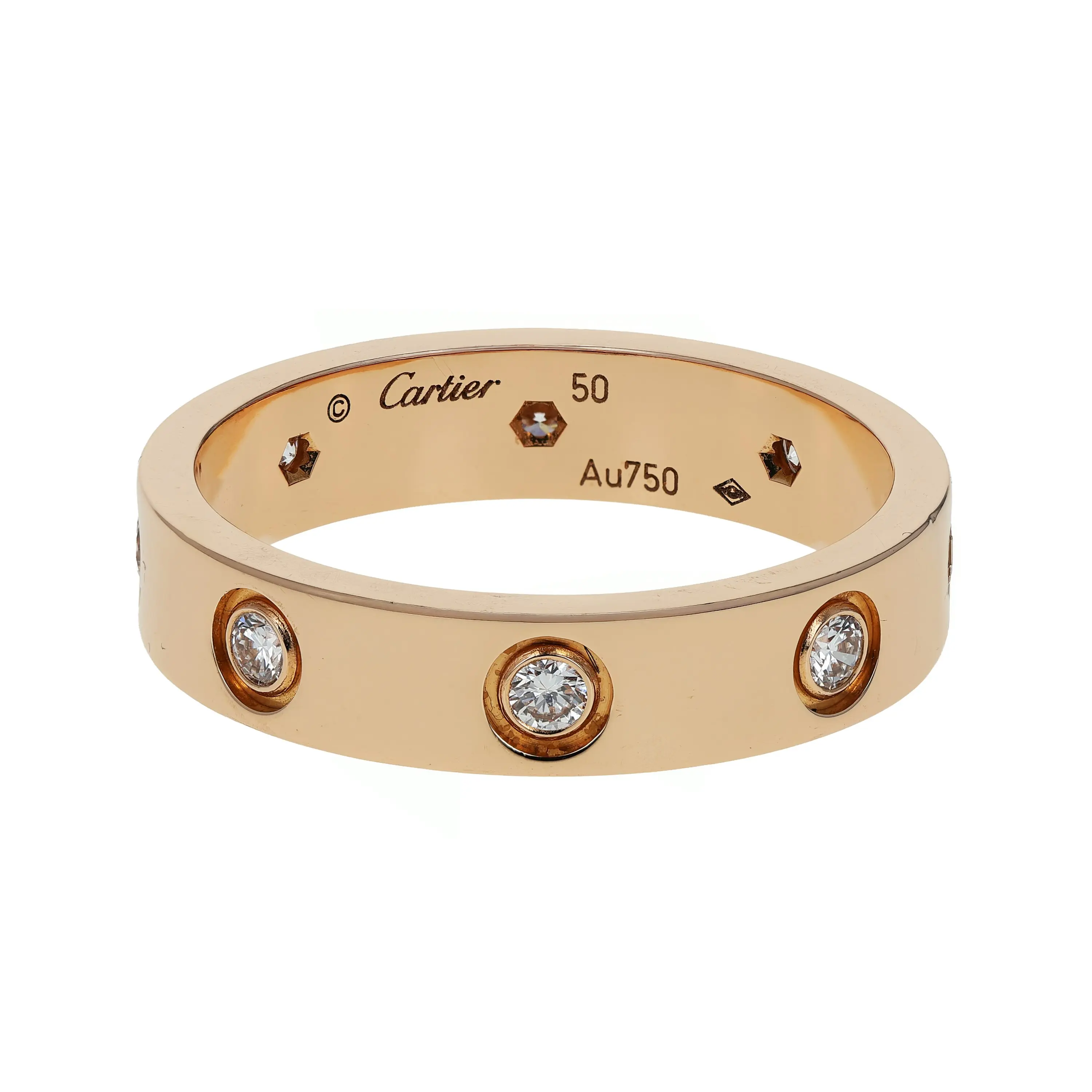 Pre-owned Cartier Love Ring Size 50