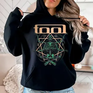 Vintage Metal Music Graphic Tee, Unisex Alternative Concert Outfit, Versatile Pullover Hoodie for Men and Women, Perfect for Daily Casual Wear	