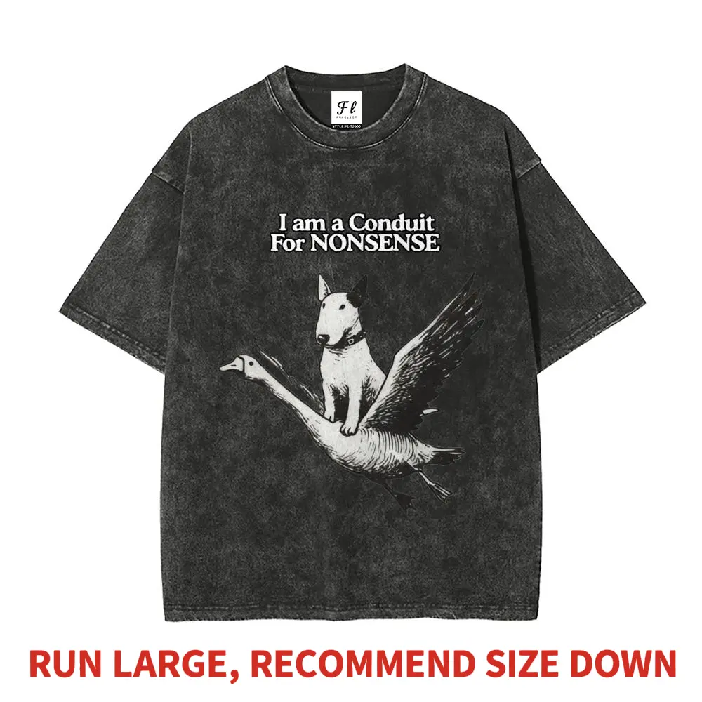 Men's Stylish Shortsleeve T-shirt, Heavyweight Boxy Fit with a Funny Goblincore Flying Dog Print, Soft Round Neck Top, Diy Projects, Shopping, Minimalist Chic, Niche Goblincore Humor, Run Large, Run Size Down, Soft Cotton, Clean Lines, 3Xl