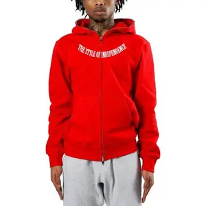 Red FullZip Jacket - Self Employed Hustlers
