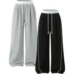 Pack Teen Girls Sweatpants Wide Leg High Waist Sweat Pants with Pockets Size 7-14