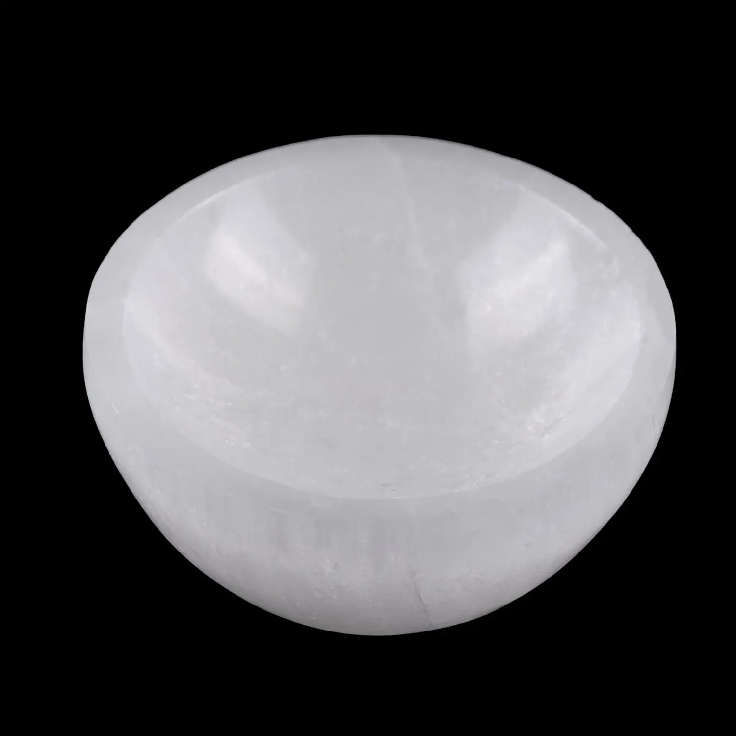 2.5" Genuine Selenite Crystal Bowl - Morocco Mined Natural Crystal Charging Bowl for Cleansing and Purifying Healing Stones, Bedside Table Tabletop Fengshui Decor, Spiritual Protection Birthday Gift