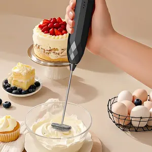 USB Rechargeable Milk Frother Handheld Electric Coffee Mixer Foam Maker Egg Beater