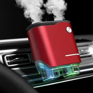 Smart Car Air Freshener, USB Rechargeable Car Aroma Diffuser, Car Air Freshener with 4 Essential Oil, Car Interior Decoration Accessories, Car Scents