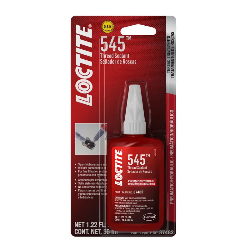 Loctite 545 Automotive Pneumatic/Hydraulic Pipe Thread Sealant Purple - High Lubricity, High Pressure, Solvent Resistance - 36 ml, 1 Pack