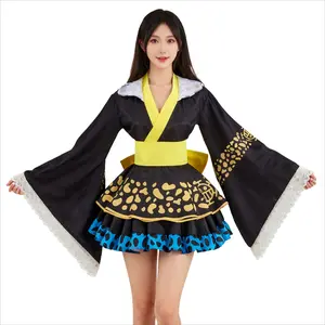 Anime Cosplay Trafalgar Cos Law Female Cosplay Costume Kimono Dress Women Halloween Law Lolita Dress