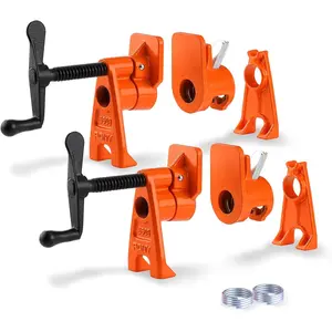 2-Pack Heavy-Duty Wood Gluing Pipe Clamp Fixture for 3/4 Inch Black Pipe