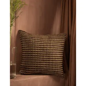 Brown Honeycomb Wool Pillow