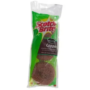 3 Count Scotch-Brite Copper Coated Scouring Pads