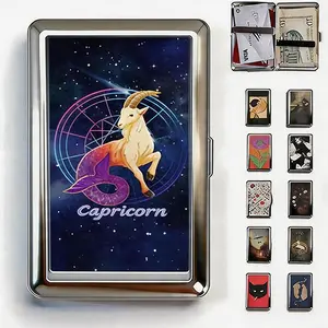 Retro style multifunctional card and cash box, 2026 new retro multifunctional metal box with easy press, elegant and rebellious card box, suitable for credit cards, cash, ID cards, business cards