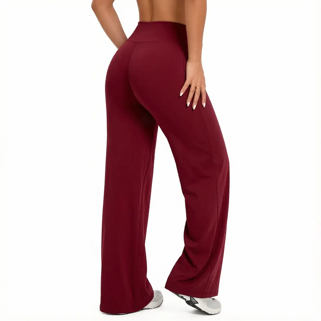 Women's Fitted Nylon Spandex Leggings - High-Waist, Straight-Leg, No Front Seam, Buttery Soft, Breathable, Crochet Accent Female Gym Yoga Tights | Summer Finds, Soho Chic