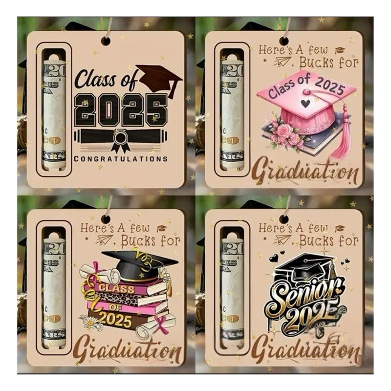 Wooden 2025 Graduation Money Card