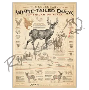 "White-Tailed Buck: An American Original" Poster | Deer Hunting Art & Field Guide