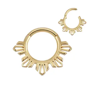 Filipino Araw Septum & Daith Earring — Subtle Heritage Statement