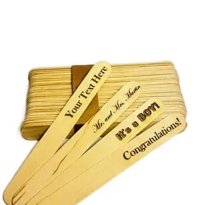 Personalized Laser Engraved Popsicle Sticks with Customizable Tags - Ideal for Gifts and Decorative Use