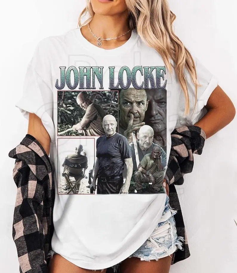 John Locke Lost Shirt, TV Show Merchandise, Fan Apparel, Lost Series Shirt, Gift for Lost Fans, Graphic T-shirt