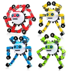4 PCS Fidget Spinners Transformable Fidget Spinners Toys for Kids and Adults Stress Relief Autism Sensory Toy for Boys Teens for 8-12 Cool Fingertip Gyros Birthdays Easter Gifts for Party Favors Travel Toys