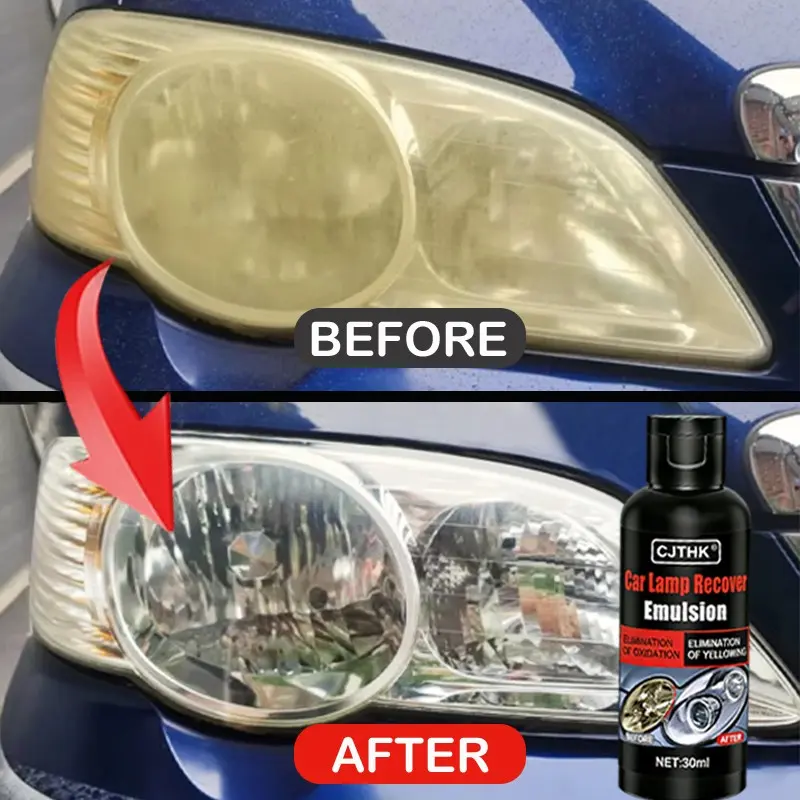 Car Headlight Restoration Polishing Kits Headlight Polishing Agent Car Light Scratch Remover Repair Cleaning Paste Headlamp Anti Oxidation Polish Liquid