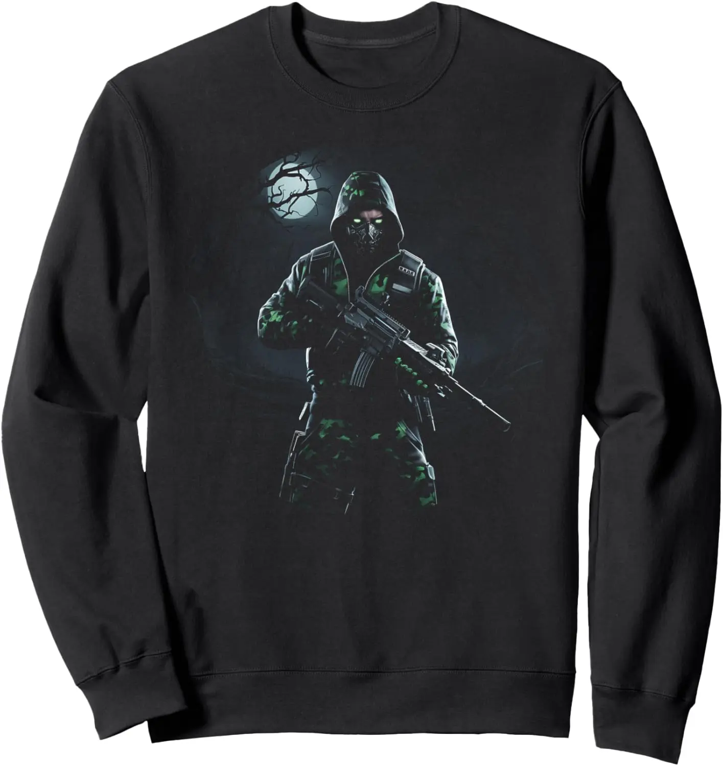 Soldier Military Gift Distressed Camouflage Tactical Gear Sweatshirt