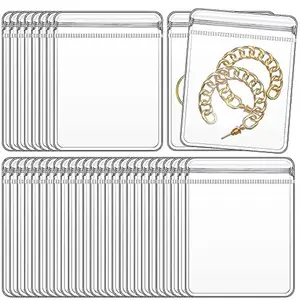40 Pieces Jewelry Storage Bags, Storage Containers, PVC Anti-Color Change, Transparent Plastic, Ring Earrings Bracelet Necklace Organizer