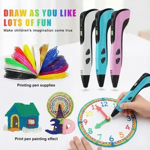 3D Printing Pen Set,   8-piece set  Includes 3D printing pen, Type-C charging cable, charging head, base, picture album and 36 meters of PLA consumable material. Creative DIY children's gift, New Year gift, birthday gift, DIY gift  Children's Toy